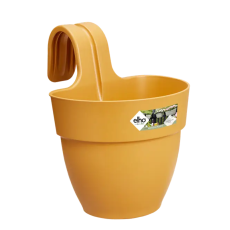 Саксия за перваз Elho, модел Vibia Campana Easy Hanger S, жълта