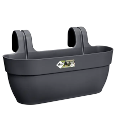 Саксия за перваз Elho, модел Vibia Campana Easy Hanger L, тъмносива