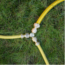 Бърза връзка за маркуч Hydro-Fix месинг, тройна