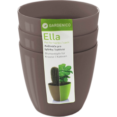 Саксия Gardenico тип кашпа, модел Ella matt 7, тъмнокафява